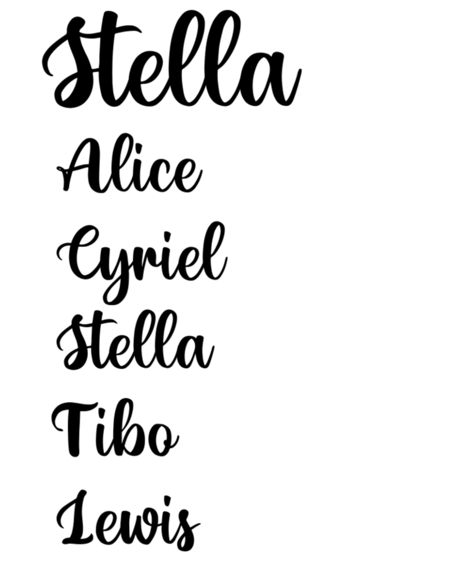 Houten naam Stella 1