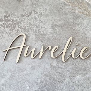 Houten naam 'Aurelie'